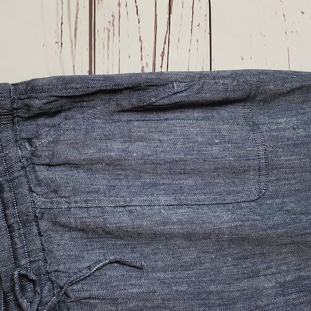 Loft Pull On Wide Leg Cropped Linen Size Large - Picture 3 of 6